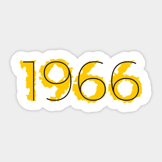 1966 Year Distressed Liquid Orange Sticker by Liquids